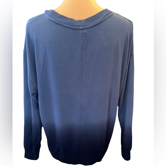 Splendid Women’s Super Soft Jersey Ombre Dip Dye Sweatshirt Pullover Top XL - Picture 3 of 9